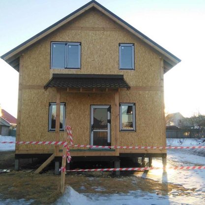 Остекление двухэтажного дома